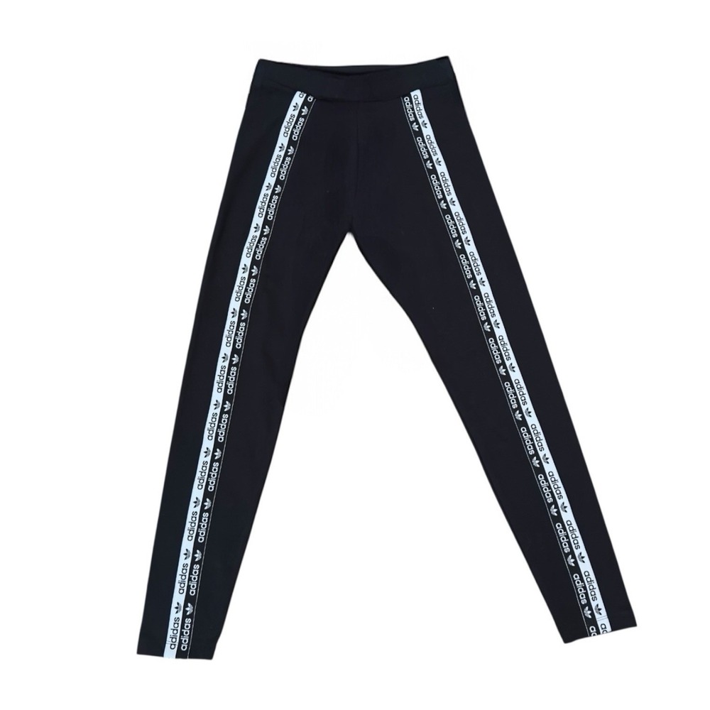Adidas Originals RYV Logo Tape Leggings Black Tights Women Small NWT Athleisure
